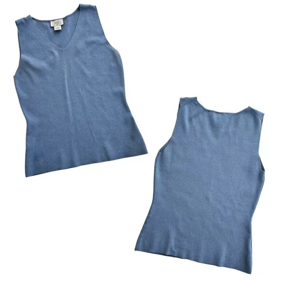 Ann Taylor Loft Cardigan & Sleeveless Top Set | Pre-Loved | XS | Bluish Gray - Picture 4 of 16